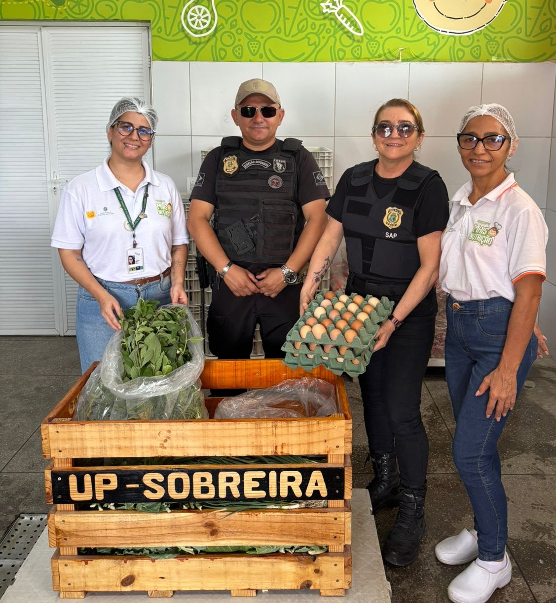 Mais Nutrição recebe doação de alimentos produzidos em unidade prisional de Itaitinga